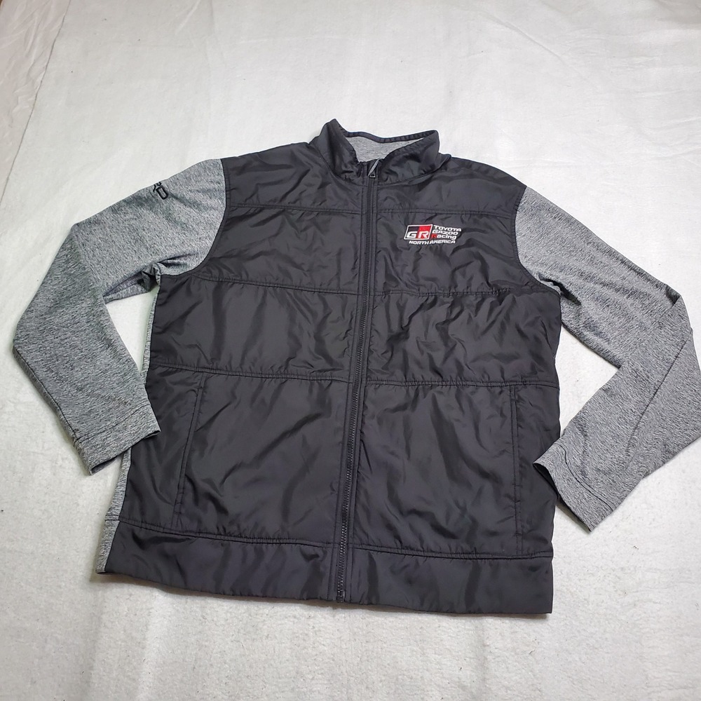 Cutter & Buck Mens Jacket Black Gray Toyota Gazoo Racing North America Large